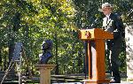 Superintendent Sholly accepts the Lewis bust