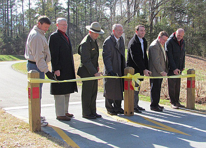 6 park partners join superintendent Sholly for the multi-use trail ribbon cutting 6 park partners join superintendent Sholly for the multi-use trail ribbon cutting