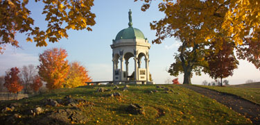 The Maryland Monument in autumn