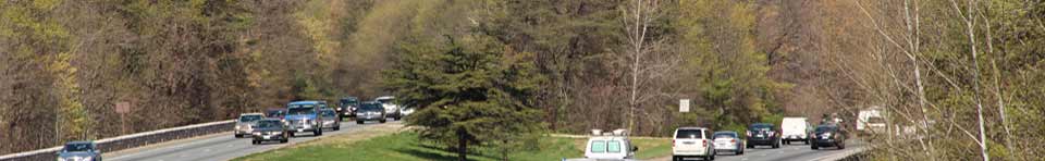 Vehicles travelling on the Baltimore Washington Memorial Parkway