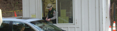 Photo of fee booth at Great Falls.