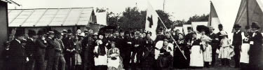 Clara Barton and American Red Cross working a Grand Army of the Republic Encampment on the National Mall