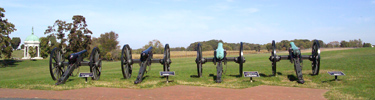 Artillery on display at Antietam