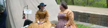Photo of Civil War era ladies at Lock 19.