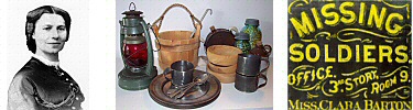 Clara Barton provided supplies for wounded Civil War soldiers and searched for missing Union soldiers.