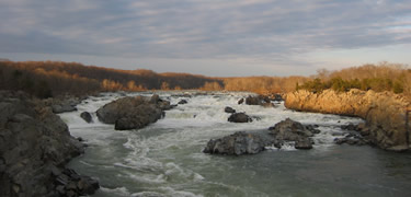 Late afternoon view of the falls