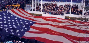 Flag in past Inauguration Parade
