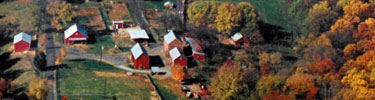 areial photo of farm