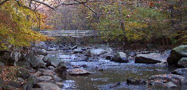 Rapids Bridge in fall