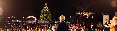 President Carter and his daughter, Amy, lit the 1977 National Christmas Tree