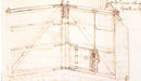 Drawing DaVinci's lock gate design 1485.