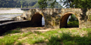 Intake arches channeled water to power industry on Virginius Island.