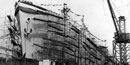 The Liberty Ship SS Harriet Tubman about to be launched.