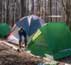 Group tent camping