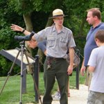 Ranger explaining the view from the Arlington line towards the Nation's Capitol