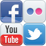 facebook, flickr, twitter, and youtube logos facebook, flickr, twitter, and youtube logos