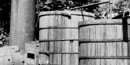 Black & White photo of the 1929 Blue Blazes Whiskey Still that was raided by Deputy Hauver. Black & White photo of the 1929 Blue Blazes Whiskey Still that was raided by Deputy Hauver.