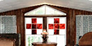 Stained glass windows in Clara Barton's house. Stained glass windows in Clara Barton's house.