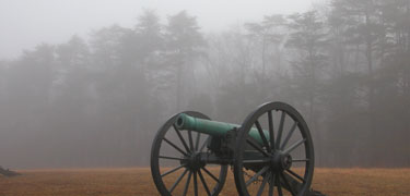 Cannon in fog