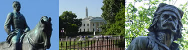 General Sherman Statue, White House North Lawn and General Kosciuszko Statue