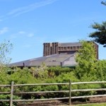A garden area in front of the Filene Center. A garden area in front of the Filene Center.