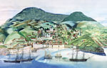 Scene of the Azores from Benjamin Russel and Caleb Purrington's Panorama: Whaling Voyage Round the World.