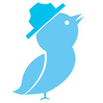 Twitter bird with a ranger hat