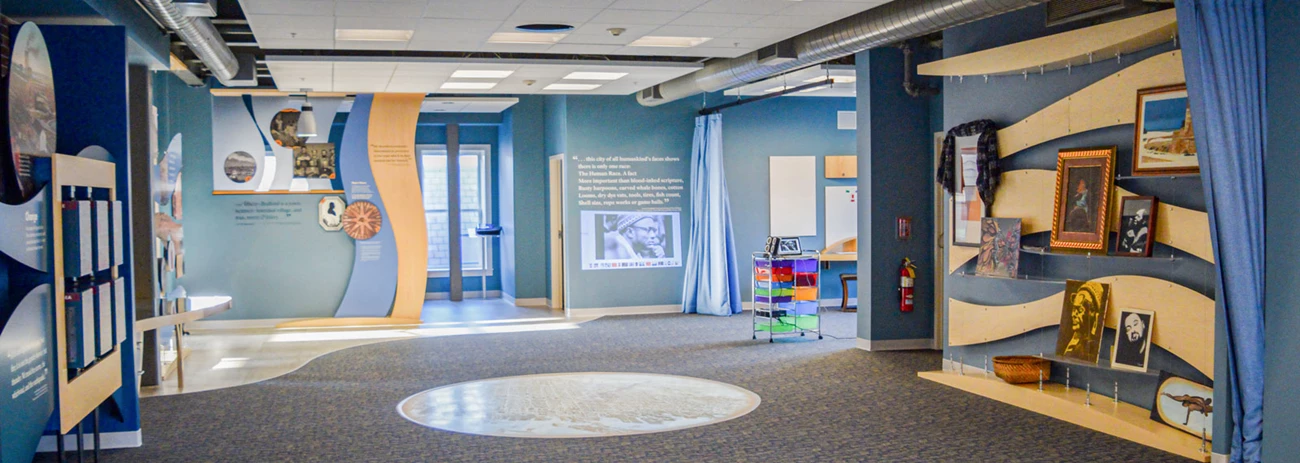 MakerSpace An interactive exhibition space at New Bedford Whaling National Historical Park’s Visitor Center features historical displays, artifacts, and hands-on activities.