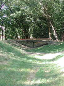 The remains of the old mill trace at the Spalding site.