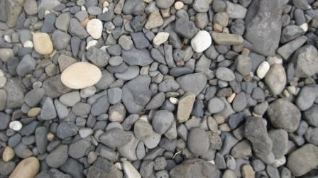 A variety of rocks of different size and color.