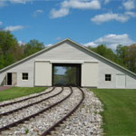 At the top of each inclined plane was an engine house like this one.  Thanks to local historian and licensed engineer Fred Connacher, you can see the wheels, gears, pullies, pistons, and sheaves necessary to hoist canal boats and train cars.