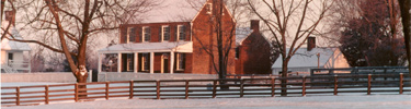 The Clover Hill Tavern in the snow.