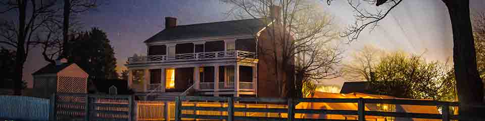 McLean House at night during the 150th anniversary commemoration