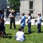 A ranger conducts Patriots of Color
