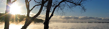 A cold mist rises from Seal Harbor.
