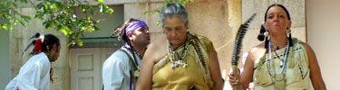 Native Wompanoags at Georges Island
