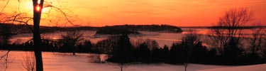 Sunset at Boston Harbor Islands