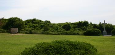 Memorial Cross and Battle of the Capes Exhibit at Cape Henry