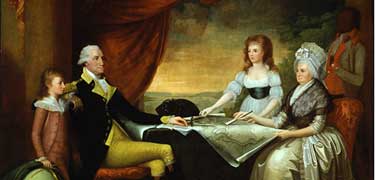 Painting of George Washington and family
