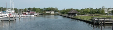 Ferry terminal on Patchogue River.
