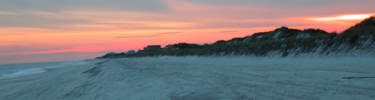 Sunset over Davis Park beach.