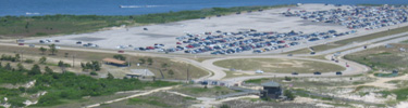 Aerial view of Wilderness Visitor Center and Smith Point County Park.