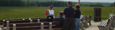 Volunteer Ambassador with visitors
