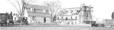 Memorial House and Colonial Kitchen under construction in 1931