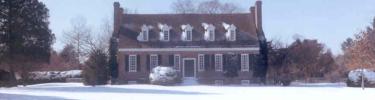 Memorial House in winter at George Washington Birthplace