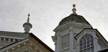 finials on the mansion roof