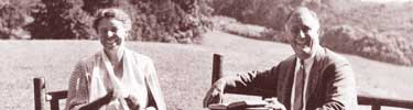The Roosevelts on the grounds of the Spingwood estate