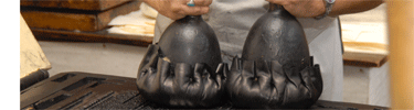 Photo of ink balls use in Printing Office
