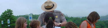 Park Ranger with school students