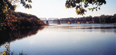 Lackawanna River with bridge
